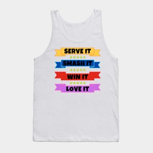 Serve It Smash It Win It Love It US OPEN Tennis Tank Top